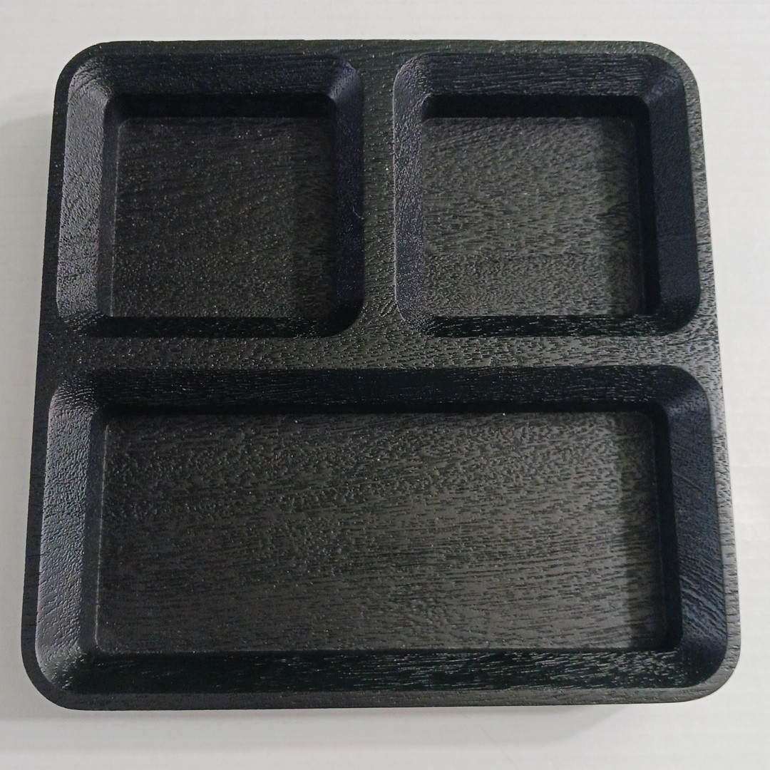 BLU DOT Square One Organizer Tray Desk Office Home Black-Stained Acacia
