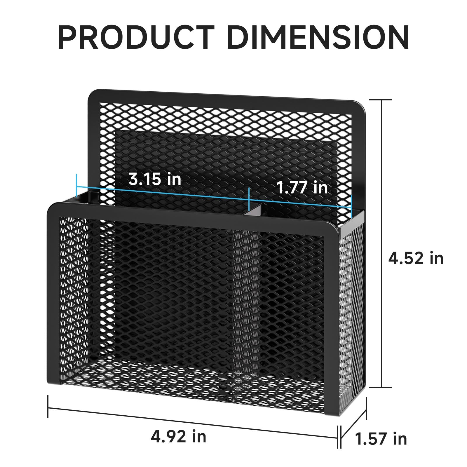 Marbrasse Magnetic Dry Erase Marker Holder, Mesh Pen Holder for Black