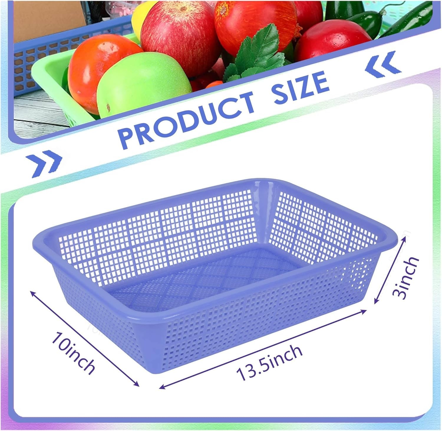 24 Pack Classroom Storage Baskets Pencil Organizer Bins 13.5 x 10 x 3 Inch Paper