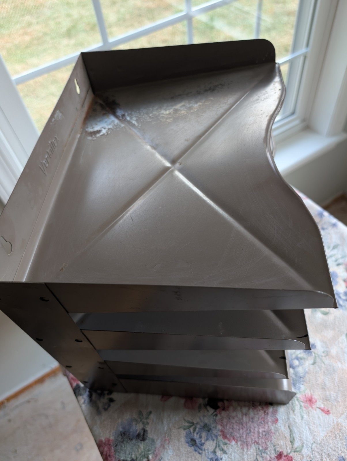 Vintage VERTIFLEX Metal Paper File Organizer – Tiered – Table Top or Wall Mount