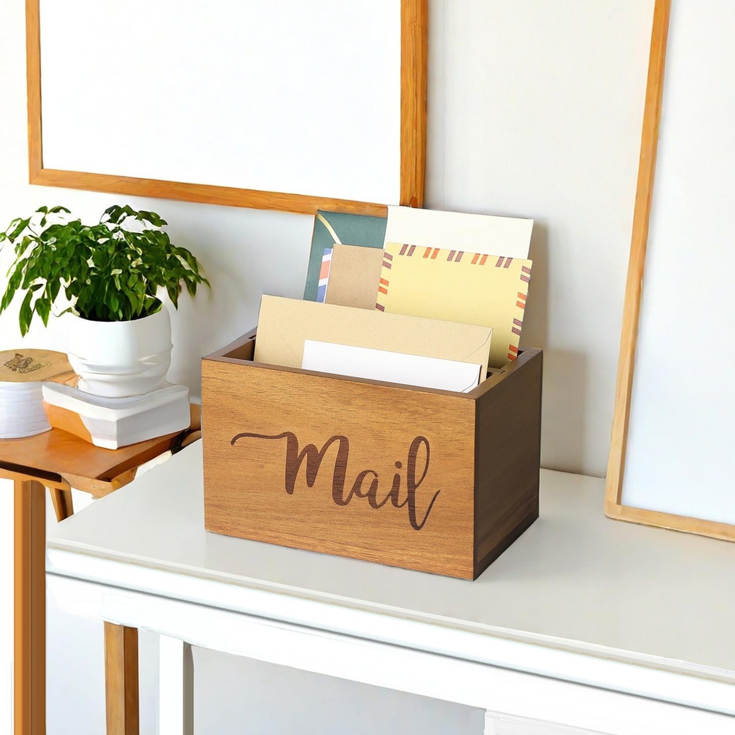 Holder Storage Organizer ,Acacia Wood Organizer Countertop,Desktop Letters, B…