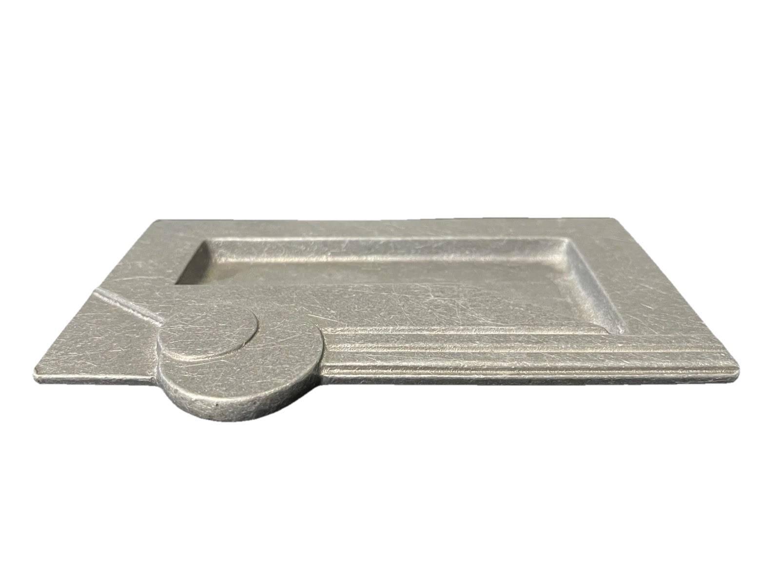 Pewter Catchall Tray 1987 S Nellas Postmodern Art Deco Desk Organizer Geometric
