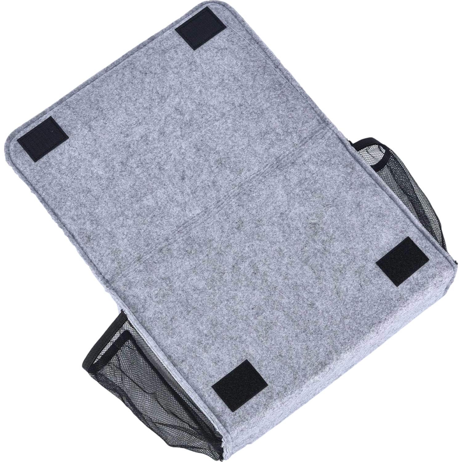 Zafit Bedside Caddy, Large Size Storage 13.4” x 18.1” 8 Pockets, Light Grey