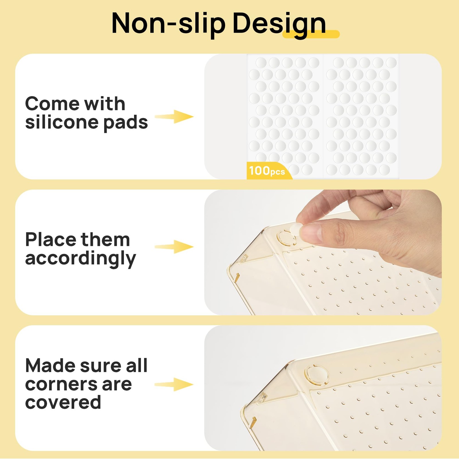 Vtopmart 25 PCS Clear Plastic Drawer 9 x 6 x 2 inches, Champagne