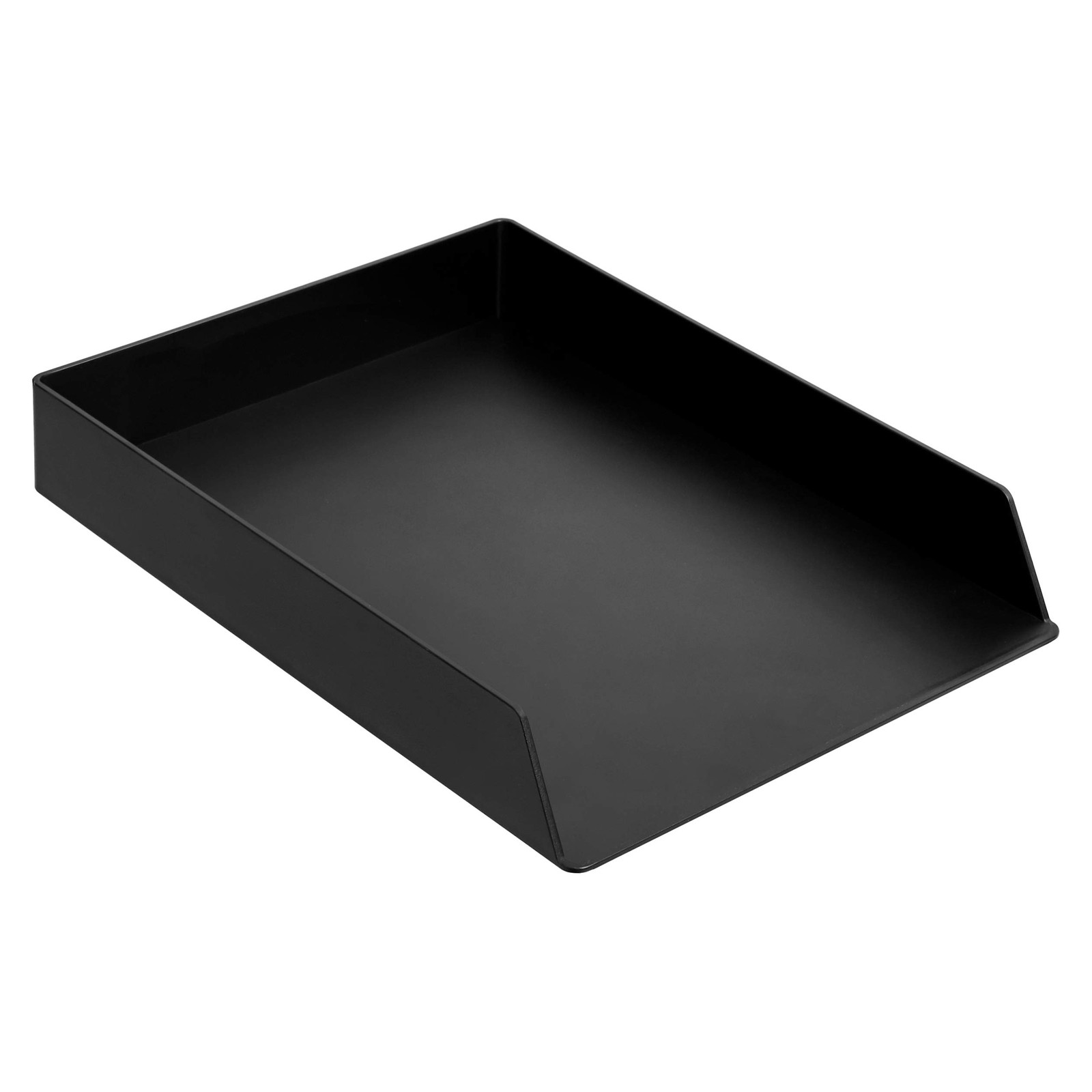 Amazon Basics Rectangular Plastic Desk Organizer, letter size 2 Pack, Black