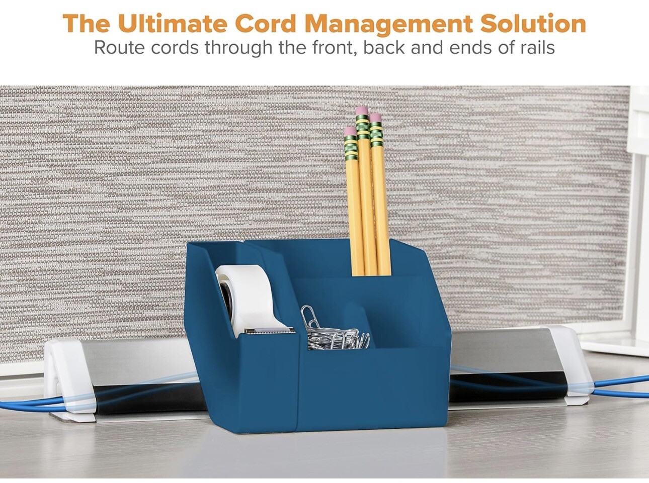 Bostitch Office Konnect™ 5-Piece Desktop Organizer Kit, Blue (KT-CKIT1-BLUE)