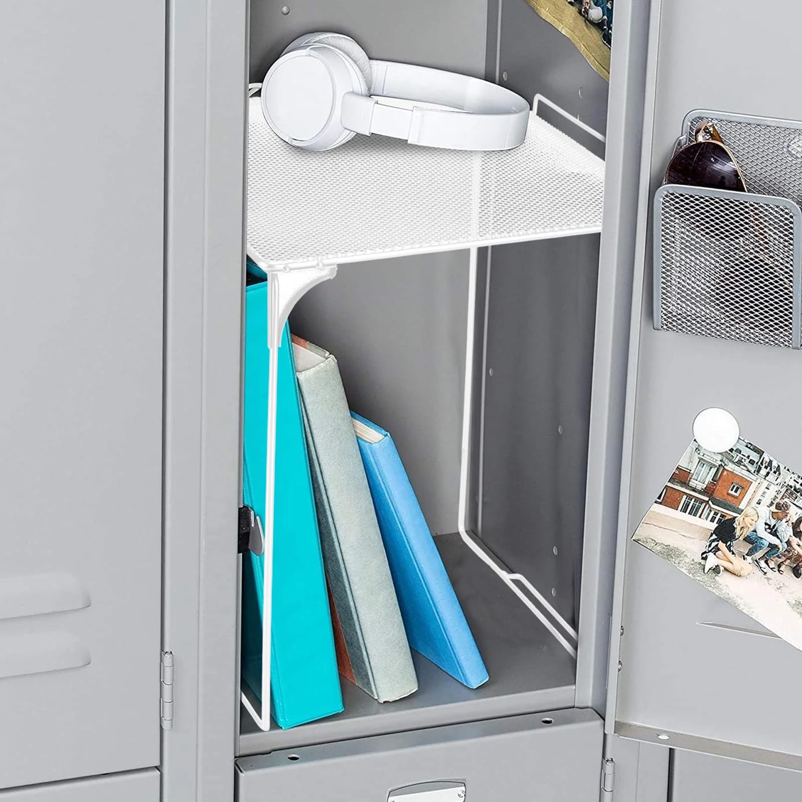 Locker Organizer Shelf Stackable Extra Locker Shelf for School Locker Organiz…