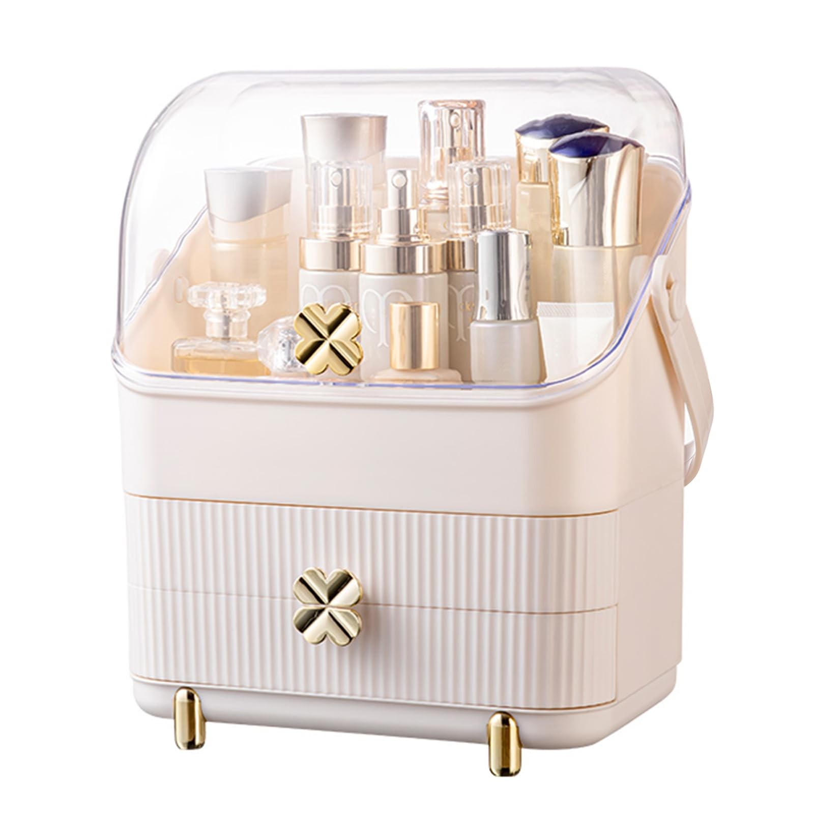 Preppy Skincare Organizers Makeup Organizer Holder Cosmetic Ivory White