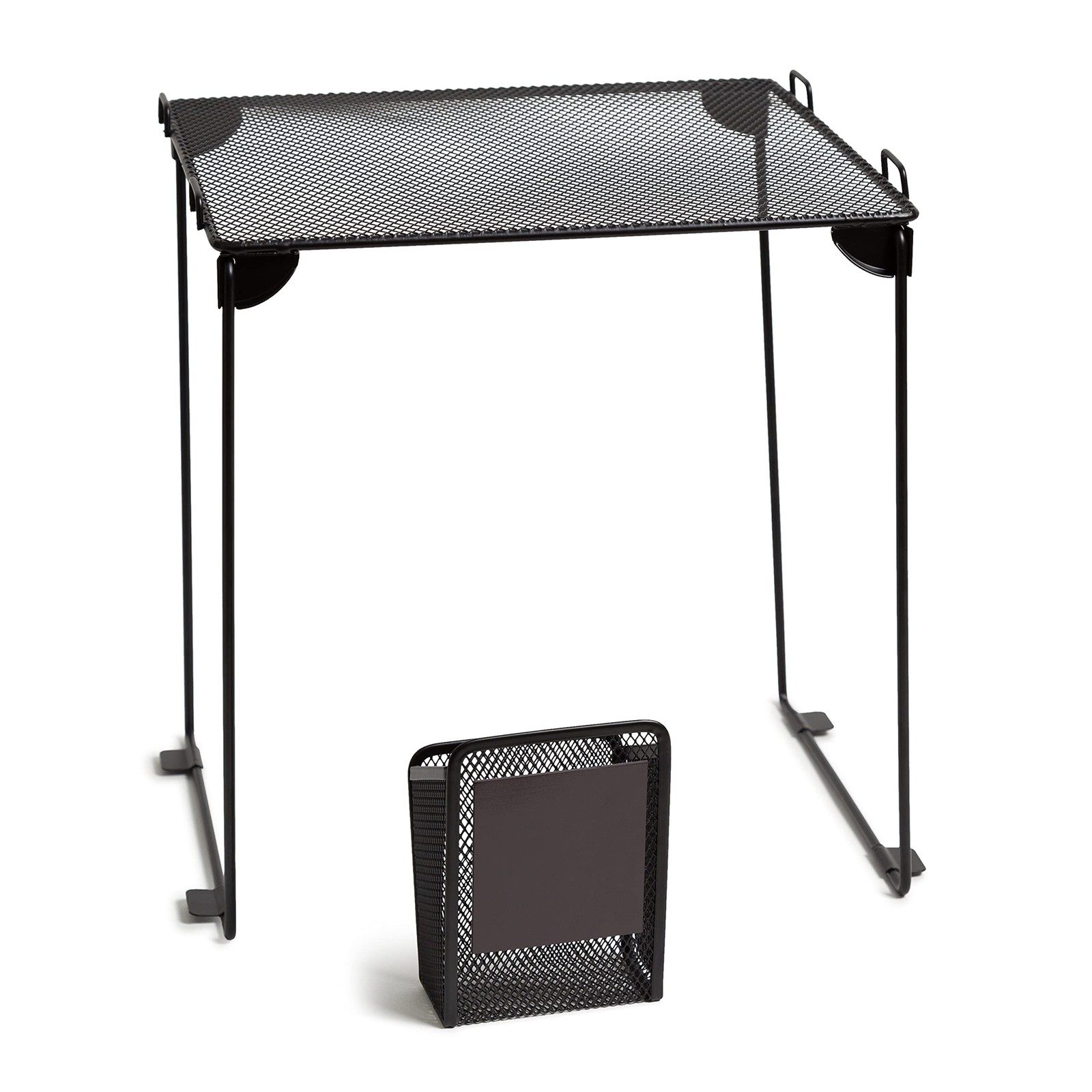 U Brands Black Mesh Locker Organization Kit Includes Magnetic Cup And Folding