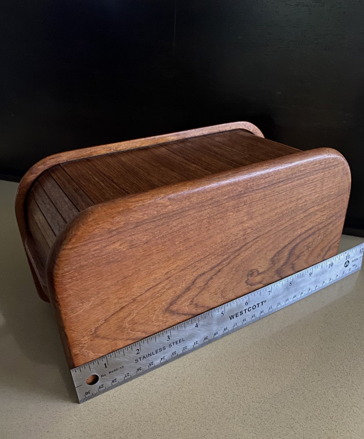Teak Wood Roll Top Tambora Box from Thailand