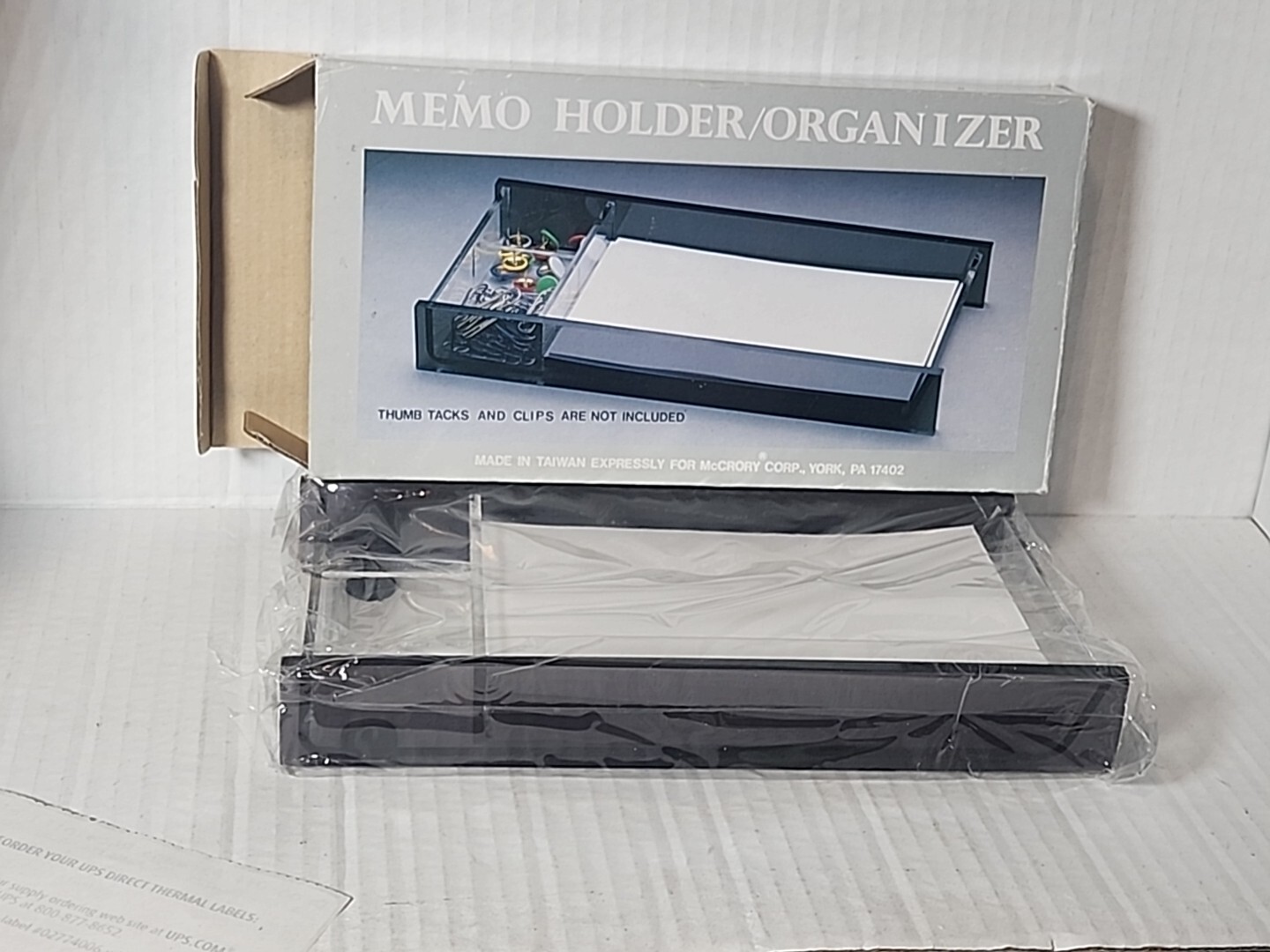 Memo Desk Holder Organizer Brown/clear