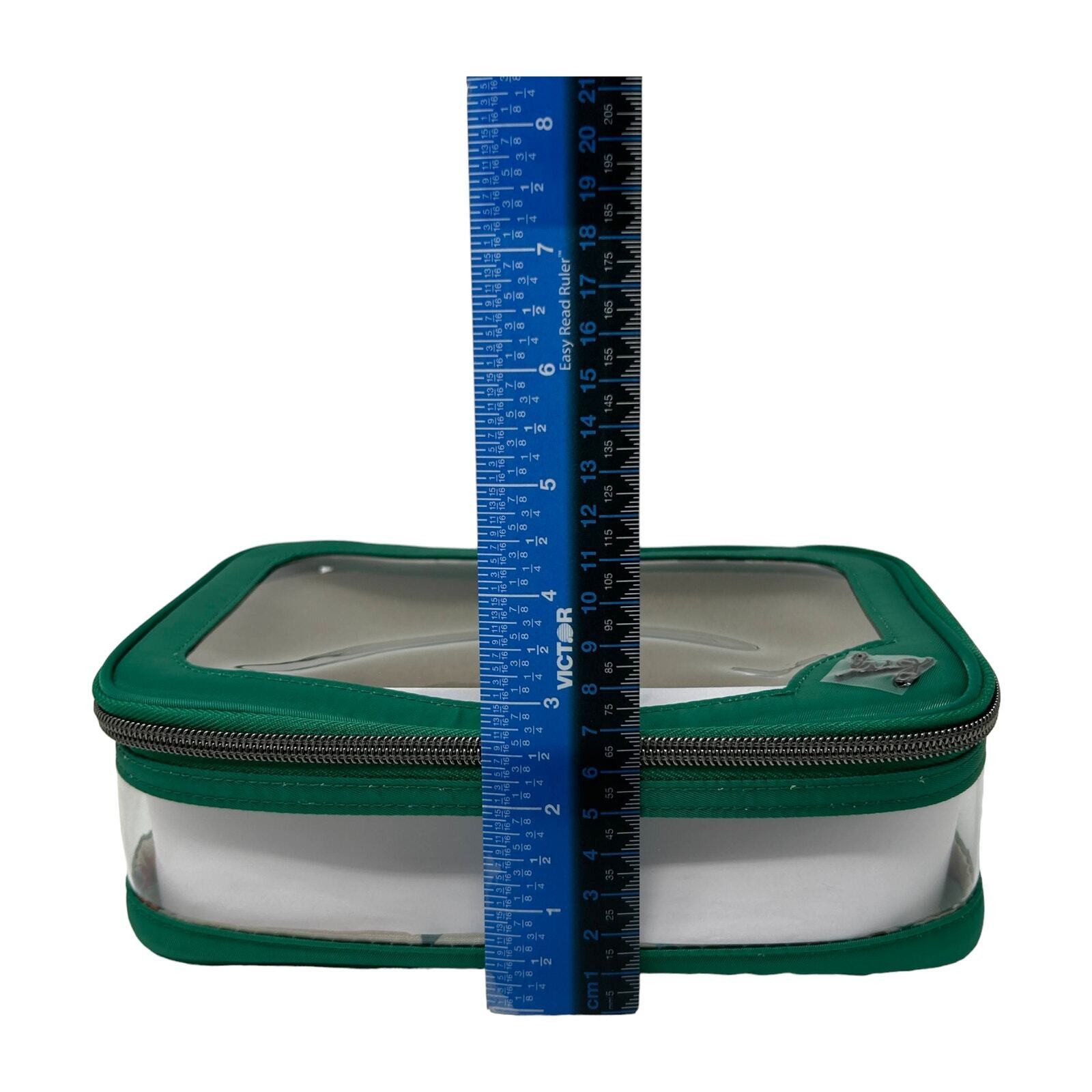 Lug Clear View Zip Storage Pouch Kelly Green Organizer Pencil Craft Desk Travel