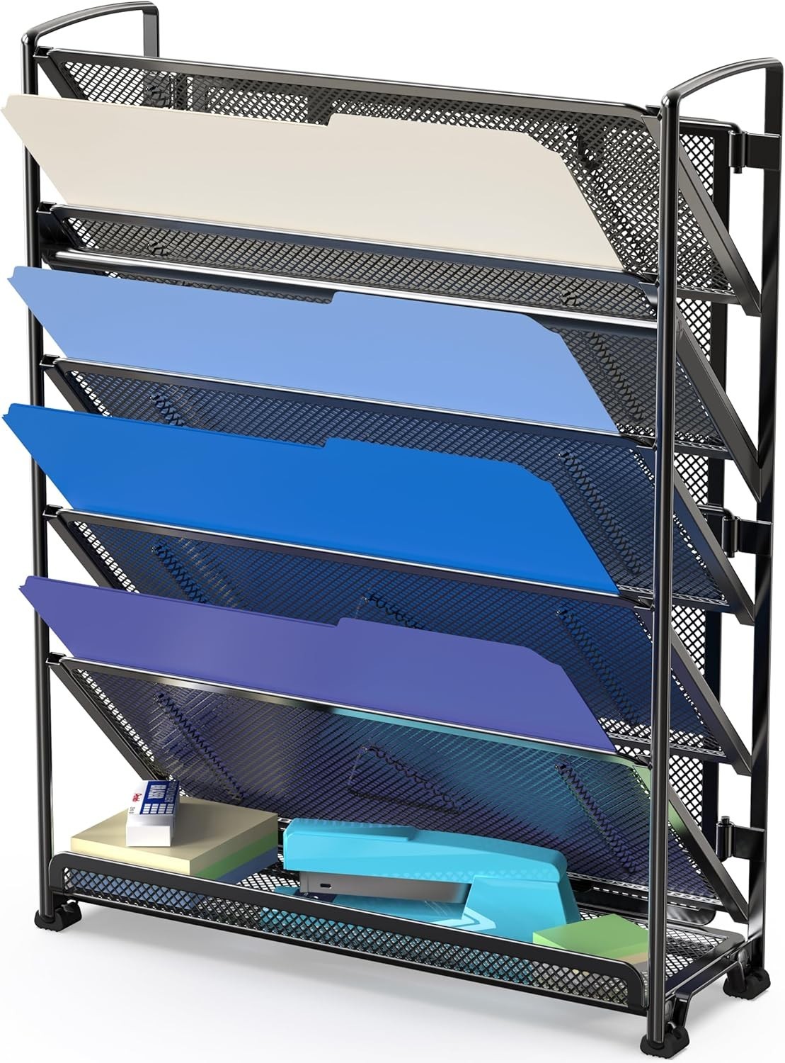 Durable Alloy Steel 6-Tier Wall Mount Letter Tray – Home Office Must-Have