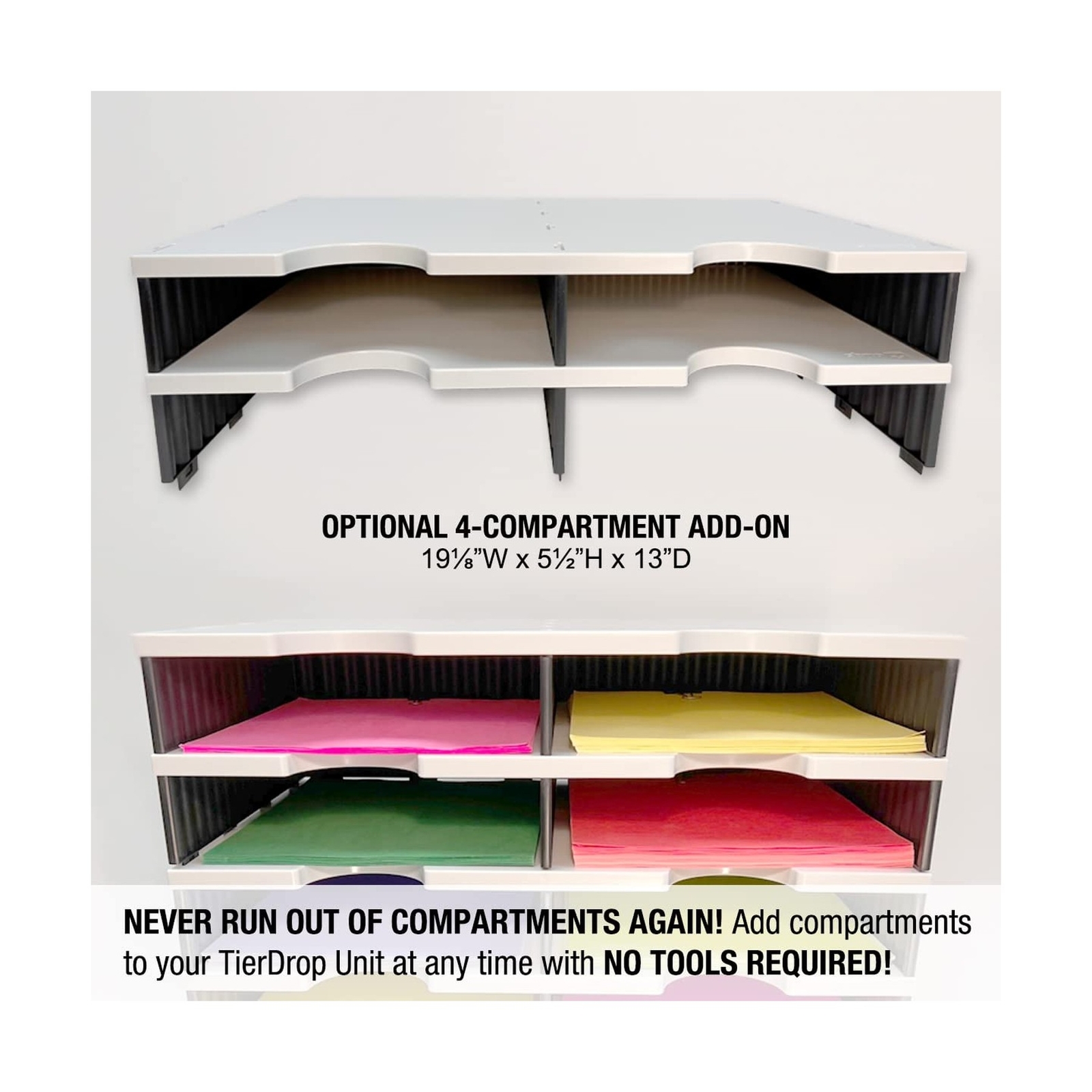 Ultimate Office TierDrop Desktop Organizer/Forms Mailroom Classroom Sorter, 8…