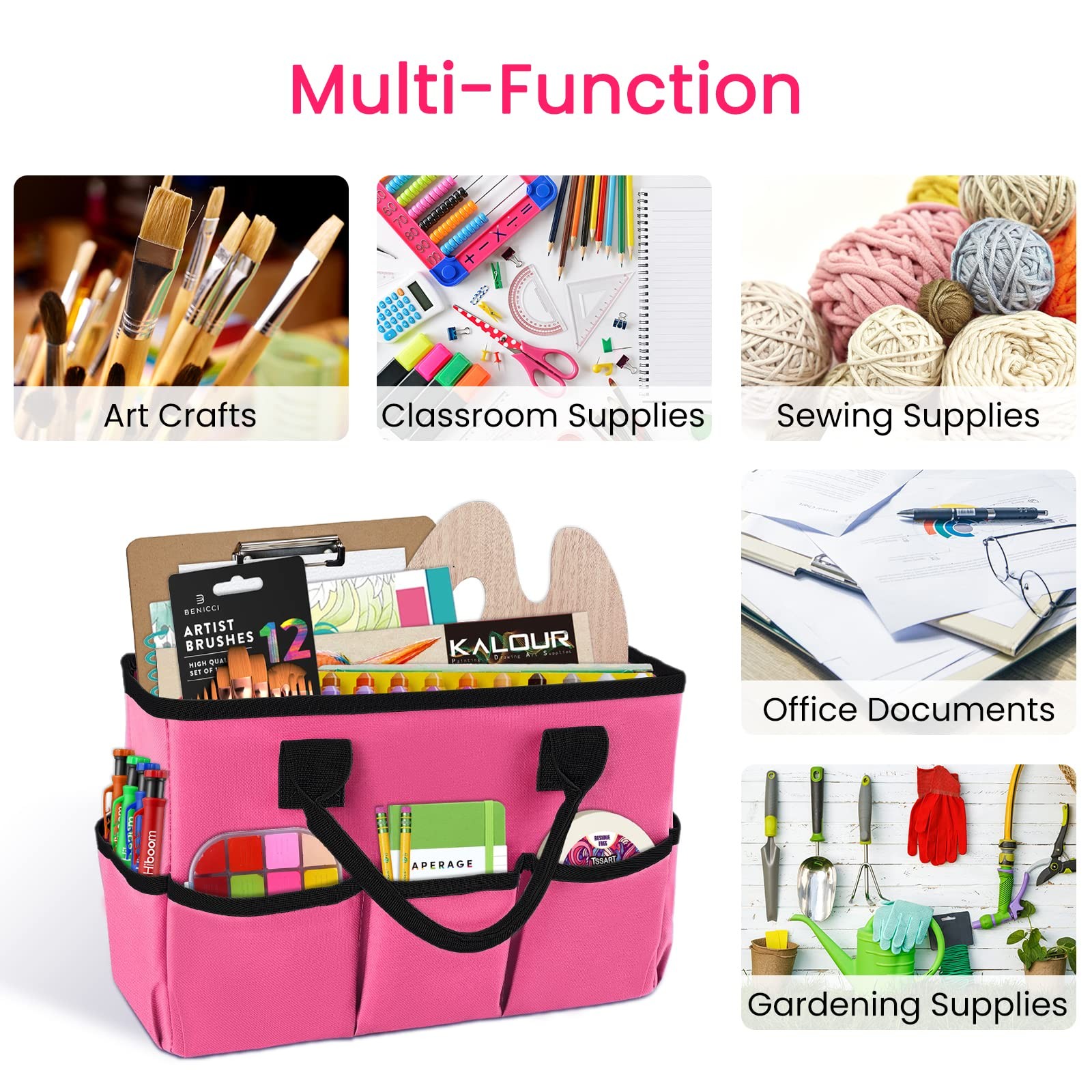 Godery Desktop Tote and Organizer, Teacher Helper Caddy Bag for Arts, Books, …