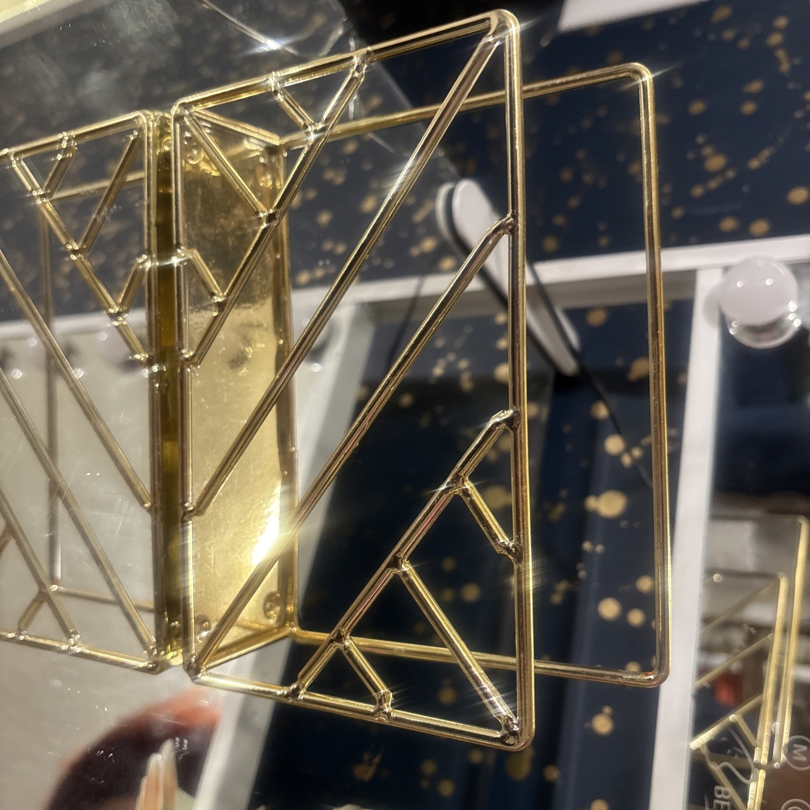 gold desk top organizer