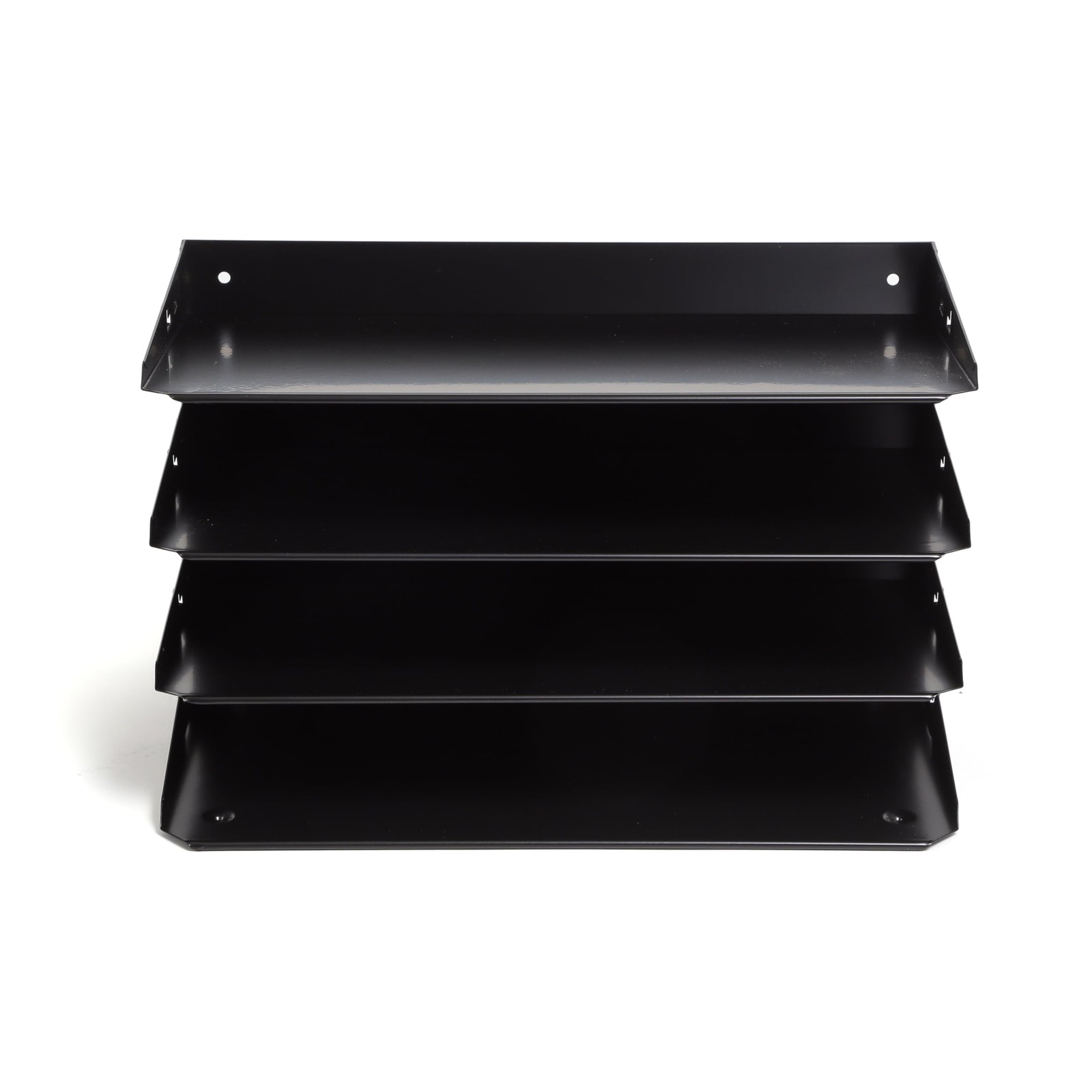 Desktop Horizontal 4-Slot Legal File Binder Organizer Storage Letter Tray, Bl…