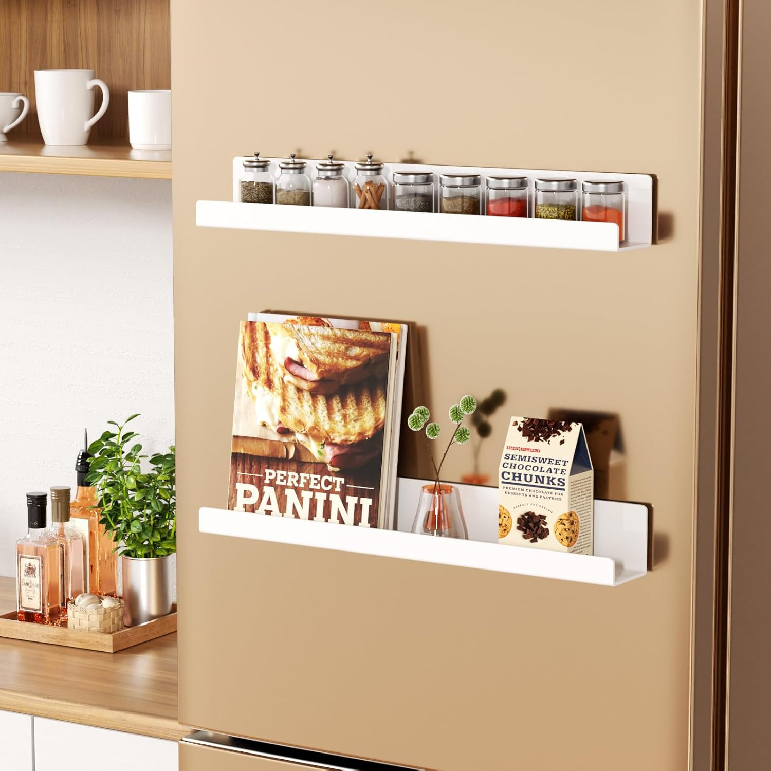 Magnetic Book Shelf for Whiteboard, Reusable Acrylic Book Display Shelf with Str