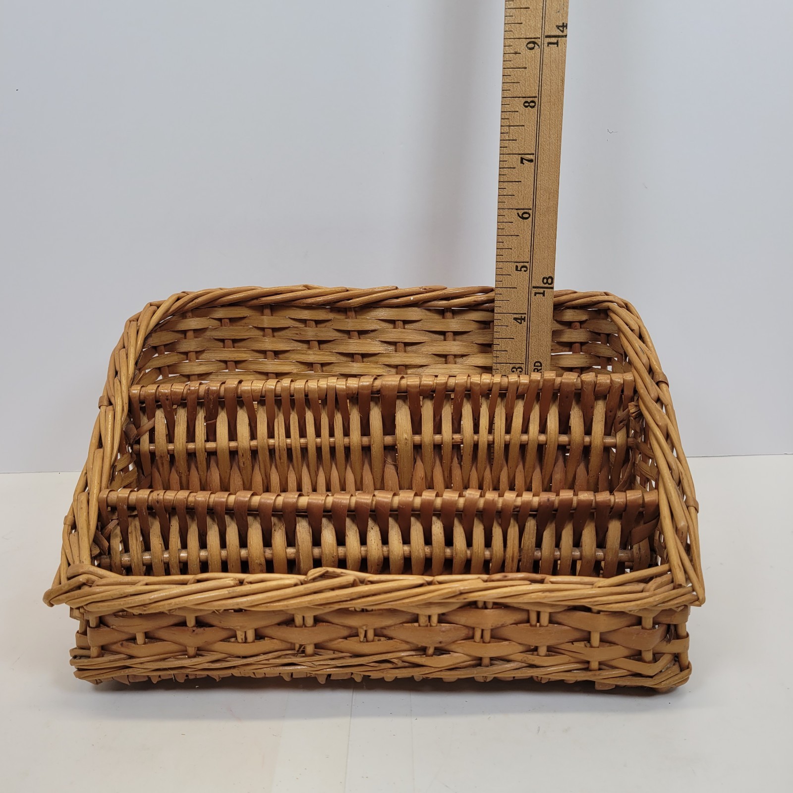 VTG 3 Compartment Wicker Desk Organizer 1829S25