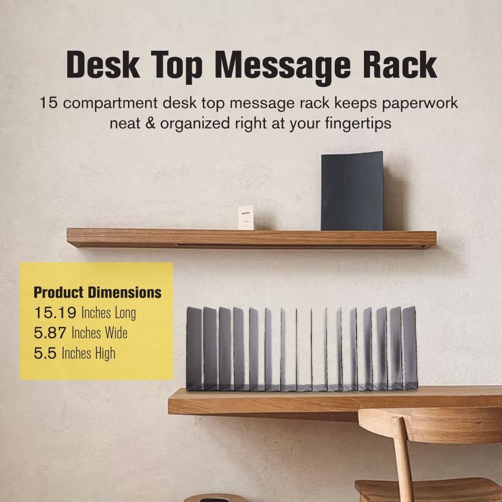 STEELMASTER Desk File Organizer | 15 Compartments | Scratch & Chip-Resistant …