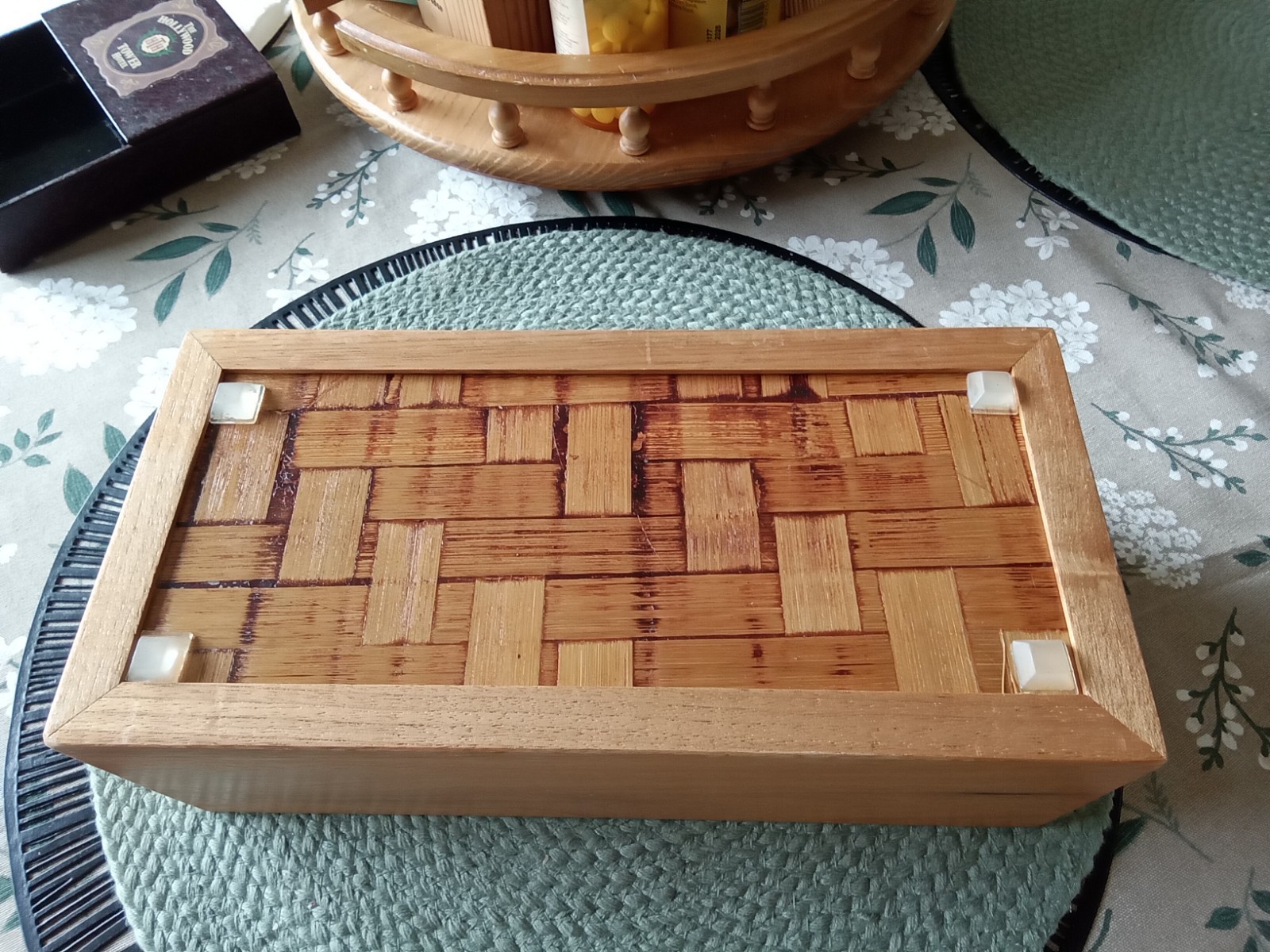 VTG Wooden Desk Paper Tray Organizer Letter Holder Box For Office Or Desk