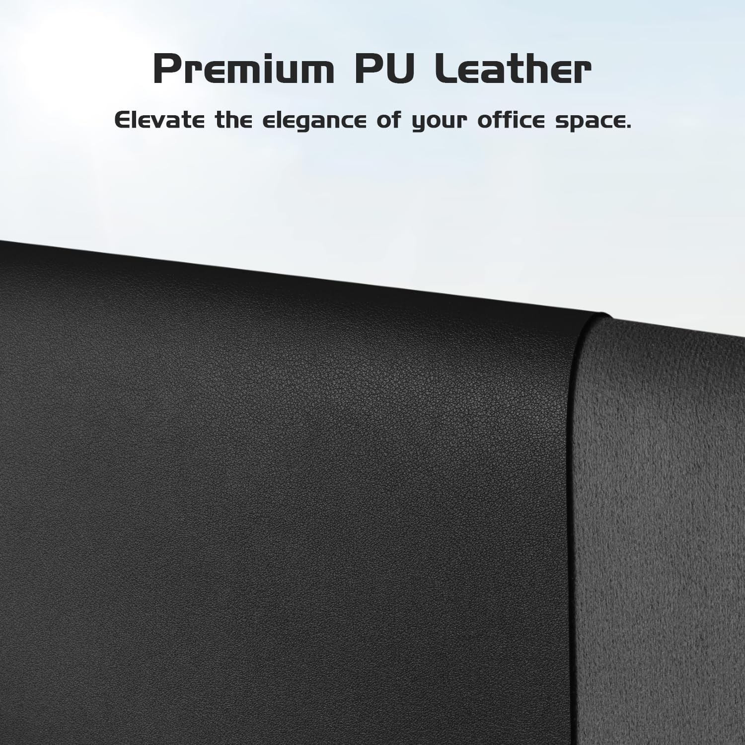 Aothia Leather Desk Pad Protector – Large Mouse Pad, 38″ x 13.7″, Black