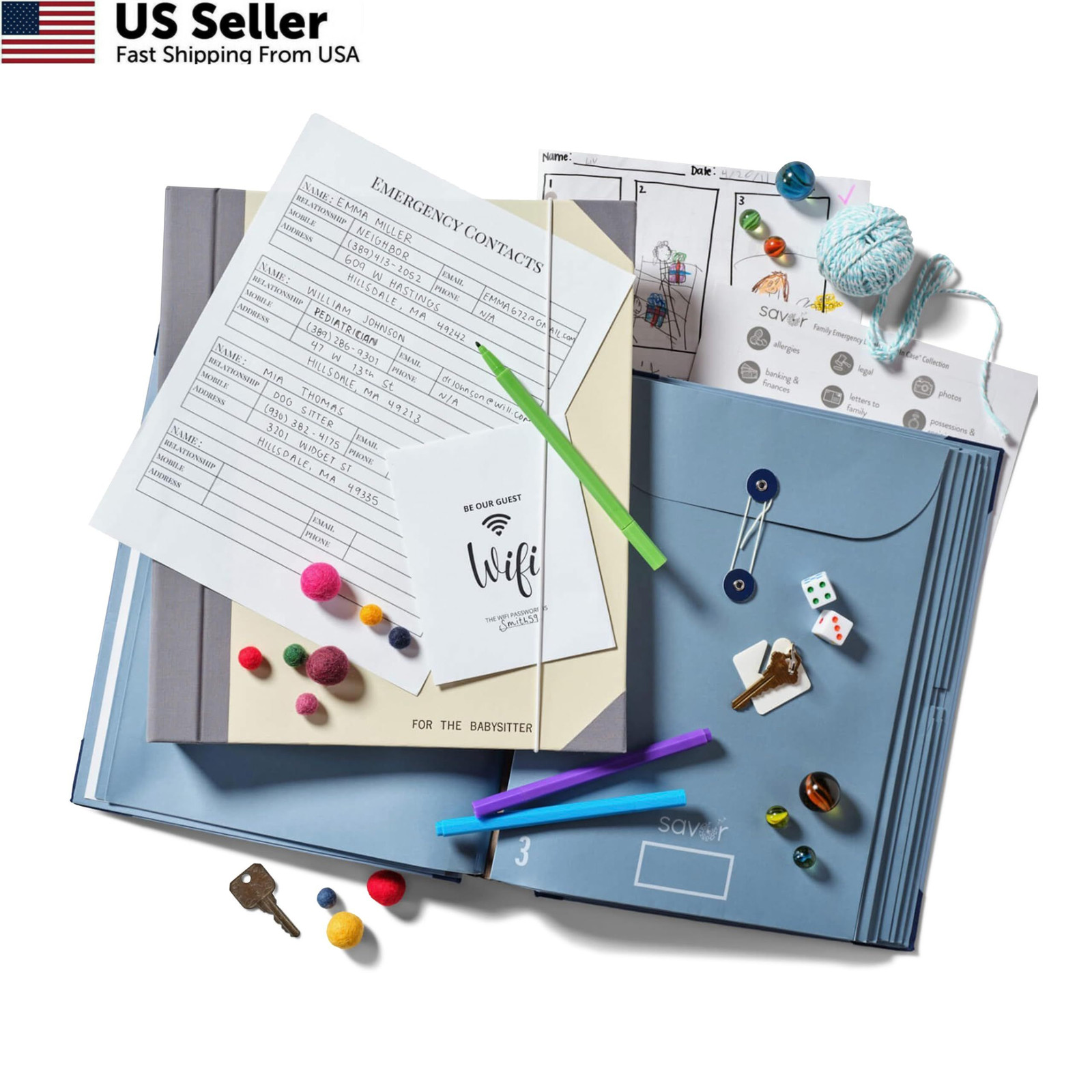 The Folio® Important Document Organizer by Savor | Binder with Guided Slate