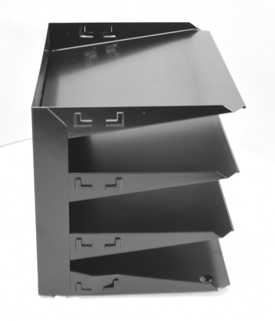 Huron 4-Compartment Steel File Organizer Black HASZ0152 Horizontal 4 Slot