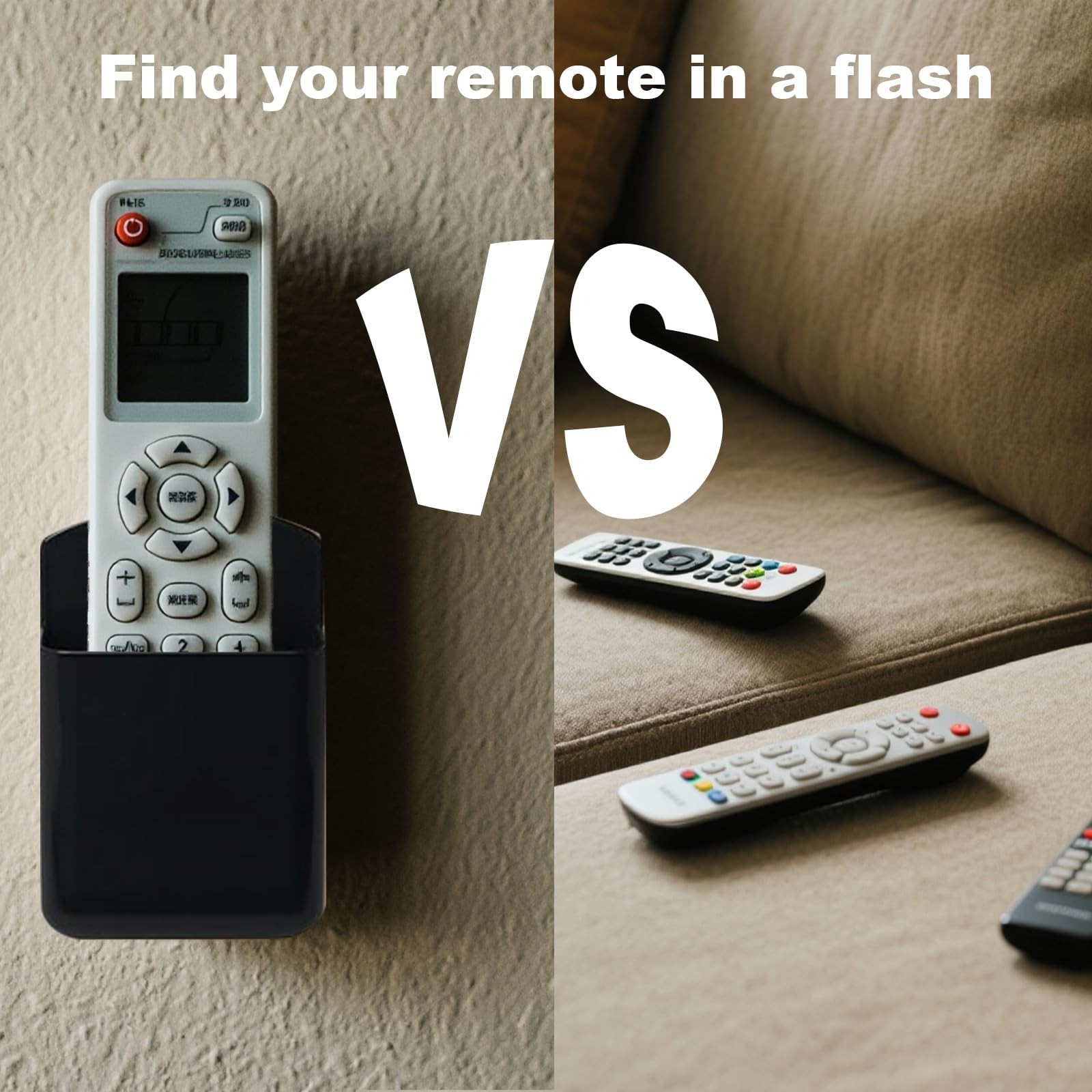 2Pcs Remote Holder Wall Mount, Remote Control Holder for AC TV, Wall Mount Box