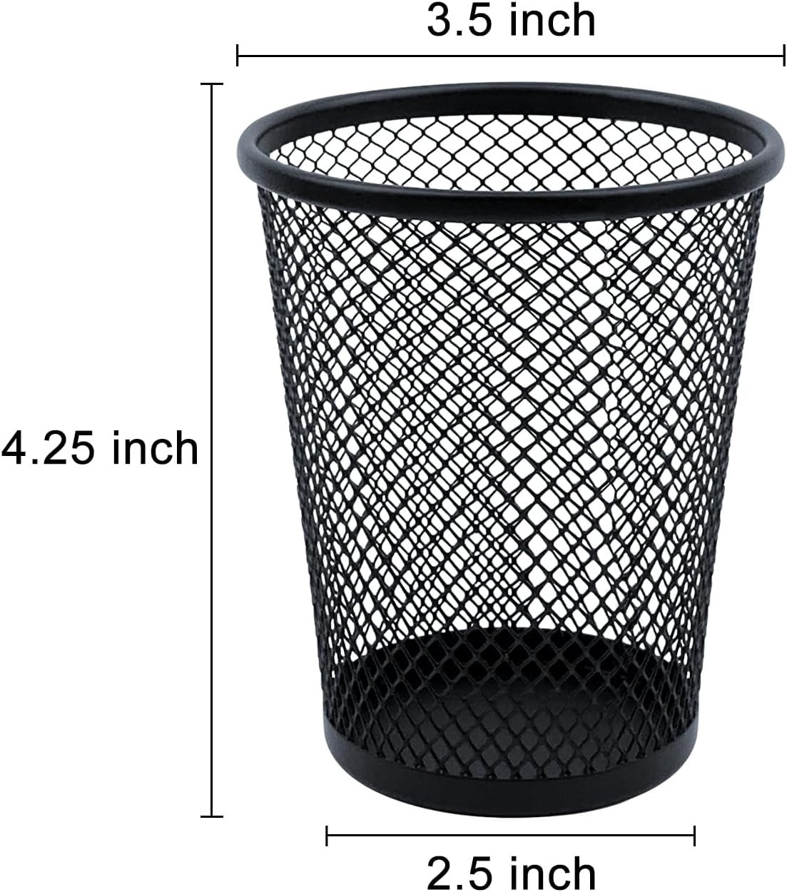Desk Pencil Pen Holder, Wire Mesh Pen Cup Holder for Desk Organizer and Office D