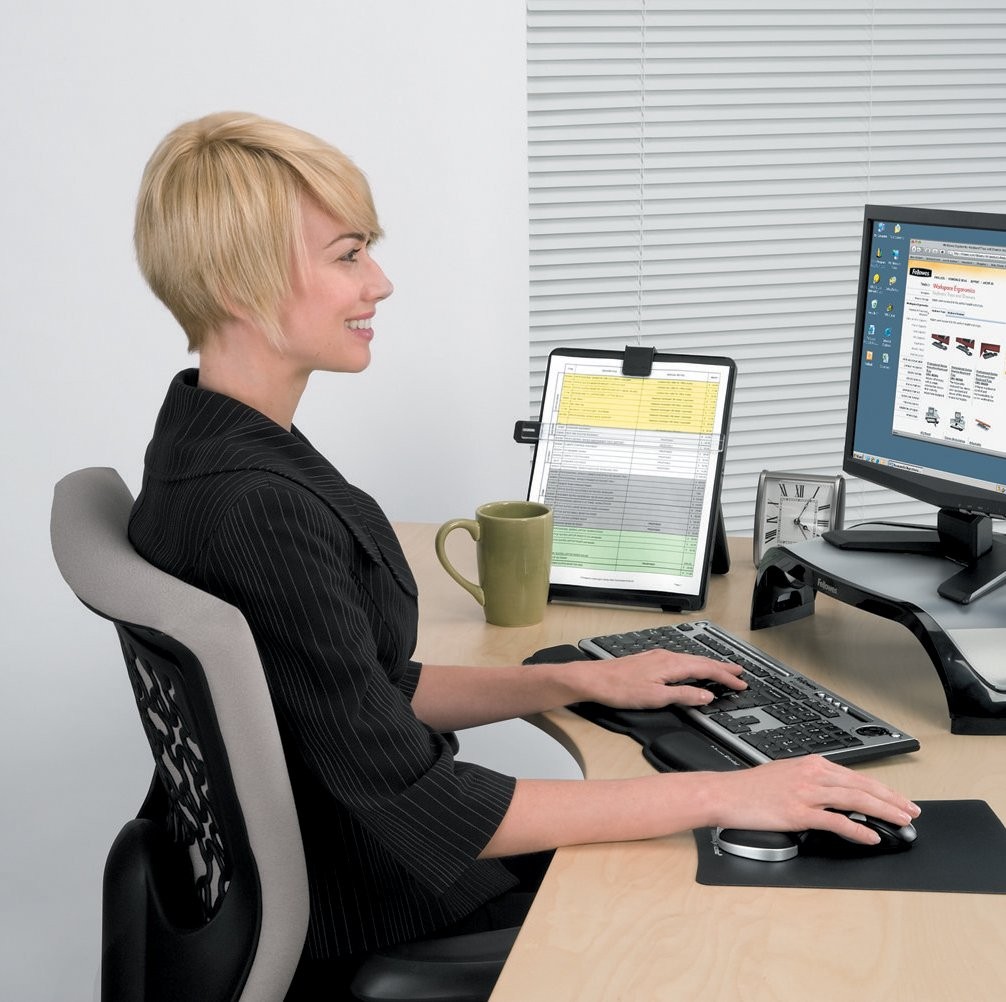 Fellowes Kopy-Aid Black Letter Copyholder 11053 11.4 X 10.6 X 8.4