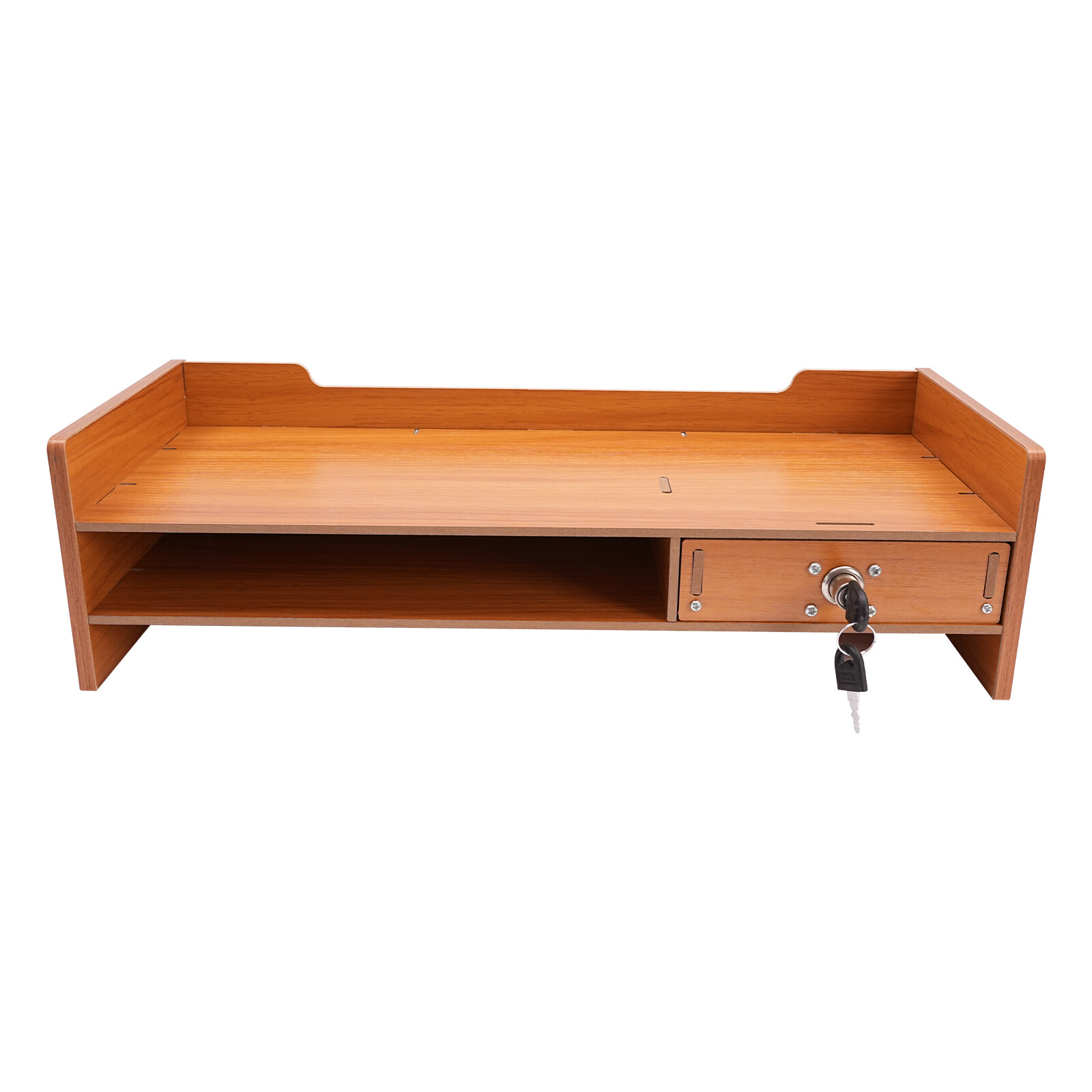 Wooden Desk Organizer with Drawers Office Supplies Computer Desktop Tabletop