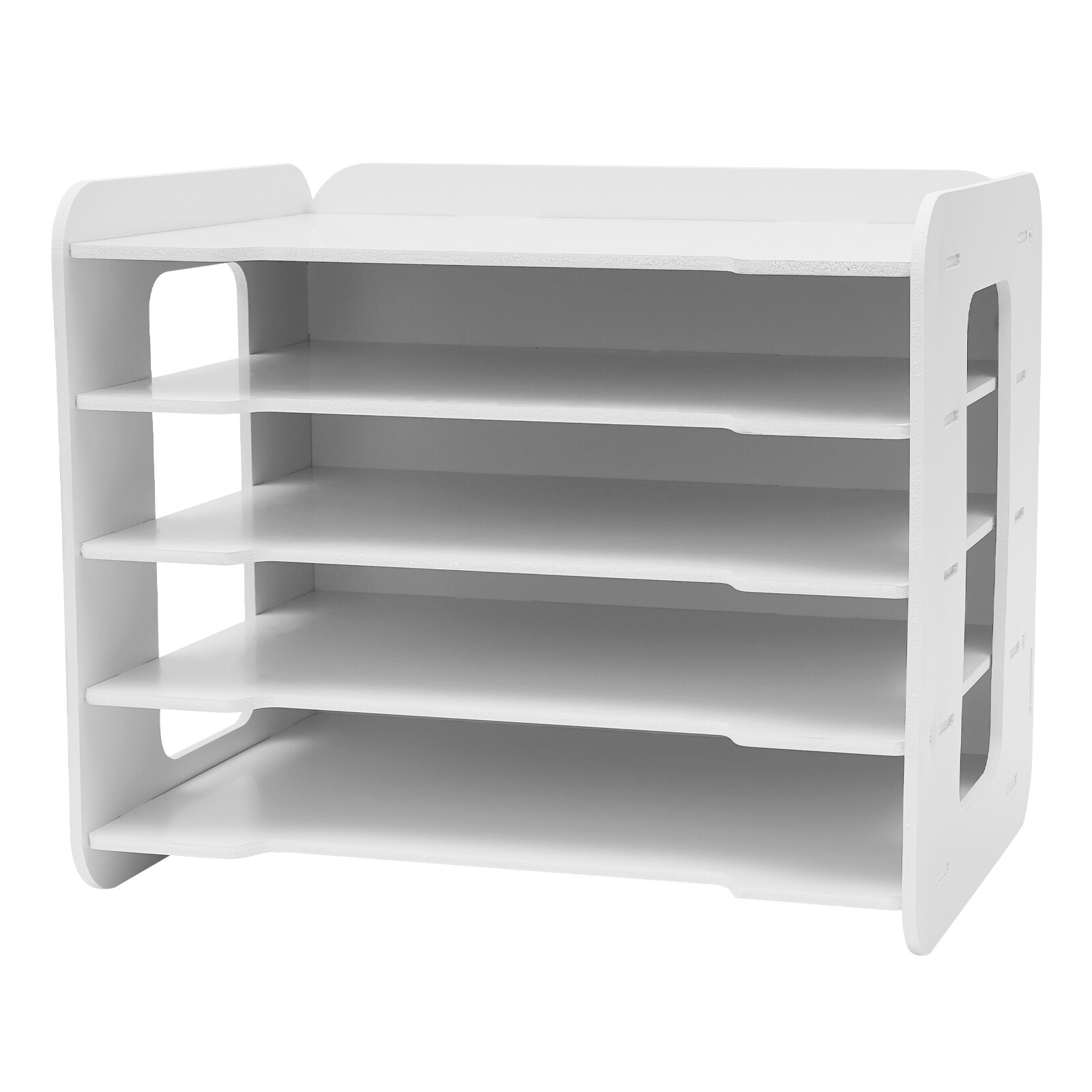 5 Tier Stackable Letter Tray Office Desk Paper Document Organizer File Trays USA