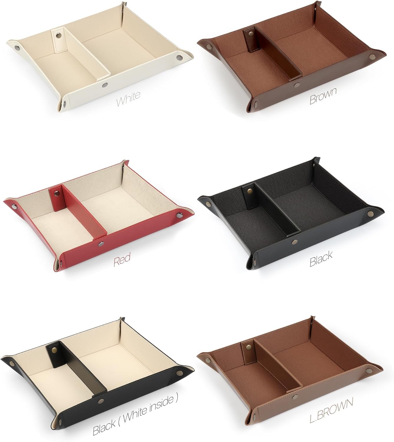Leather Tray Organizer Practical Lightweight Water Resistant Computer Table Desk