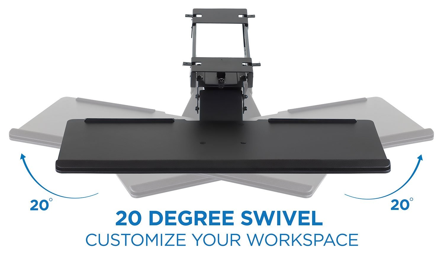 Mount-It! Keyboard Tray Under Desk, Full Motion Computer Large, Black