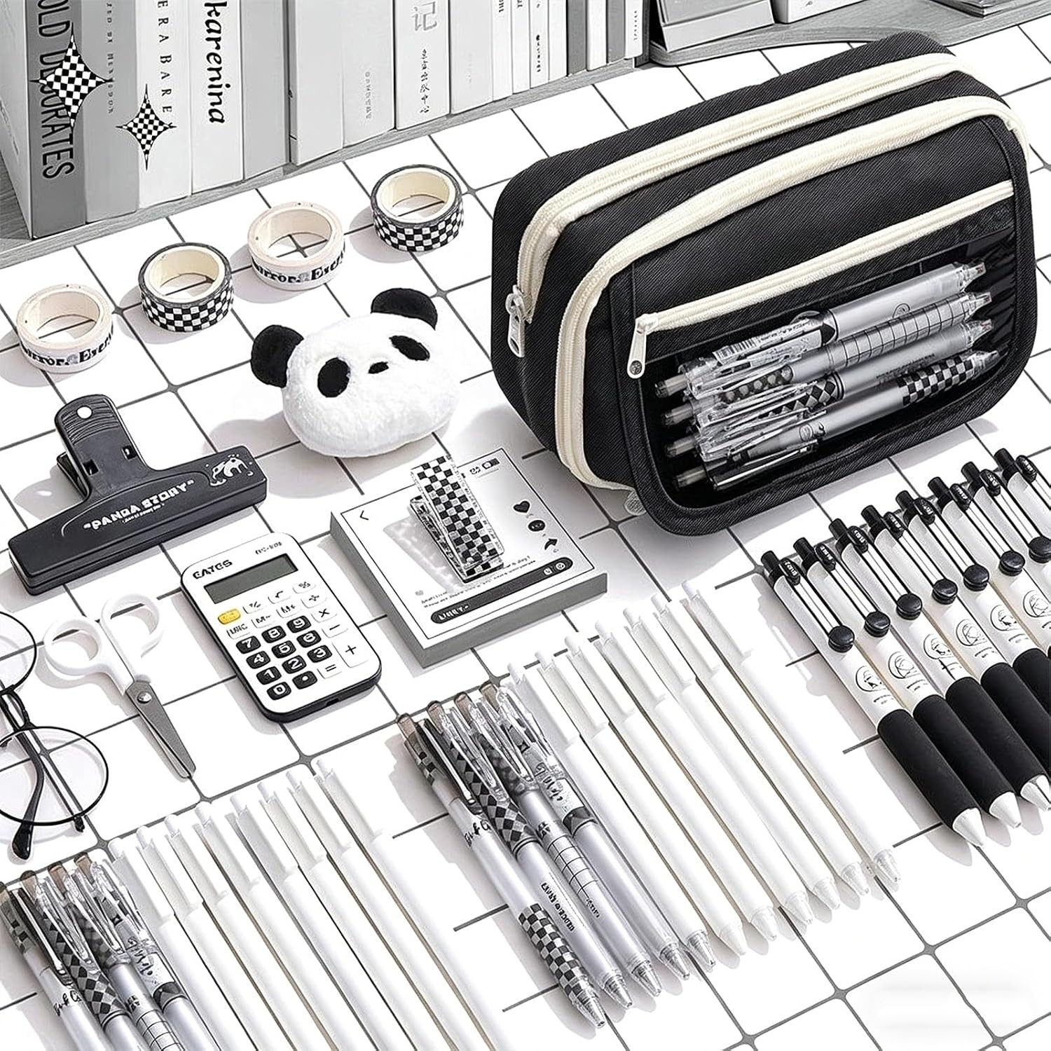 Large Capacity Desk Organizer, Multi-Functional Pencil Case Pen Holder,Pencil Po