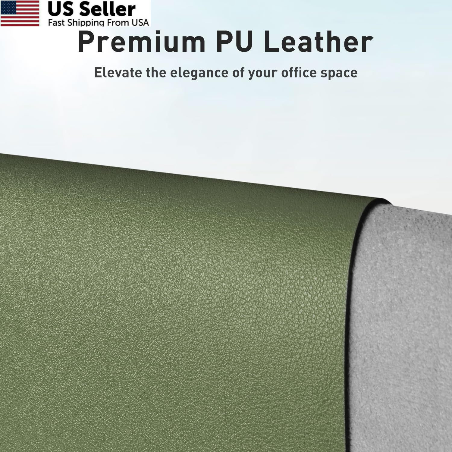 Aothia Desk Protector Mat, Mouse Pad, Non-Slip 23.6″ x 13.7″, Olive Green