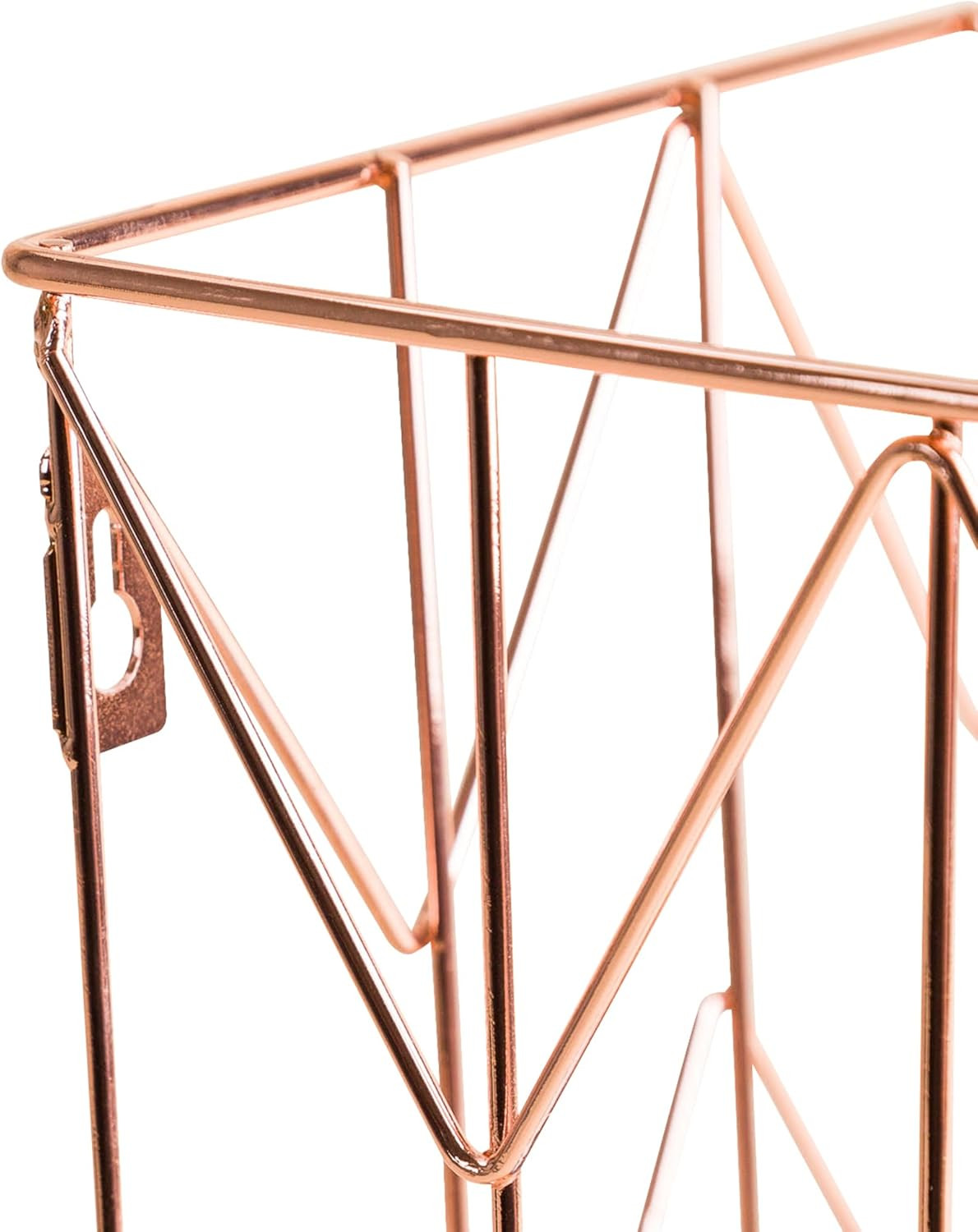 Hanging File Desk Organizer, Rose Gold Wire Metal – 854U02-06