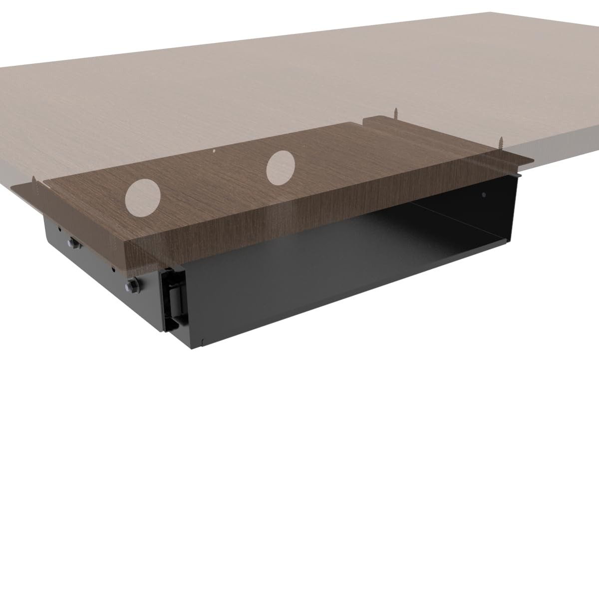 Mofangtech 13 inch Under Desk Slide Out Storage Shelf, Sliding Black