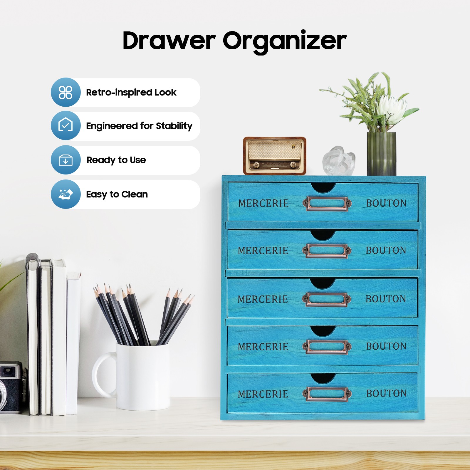 New 5-Tier Drawer Cabinet | Desktop Organizer Box | File Drawer Organizer SALE