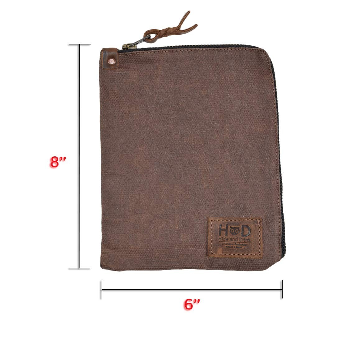 , Scribbler Case for Notebook Handmade from Waxed Canvas (Honey Bourbon)