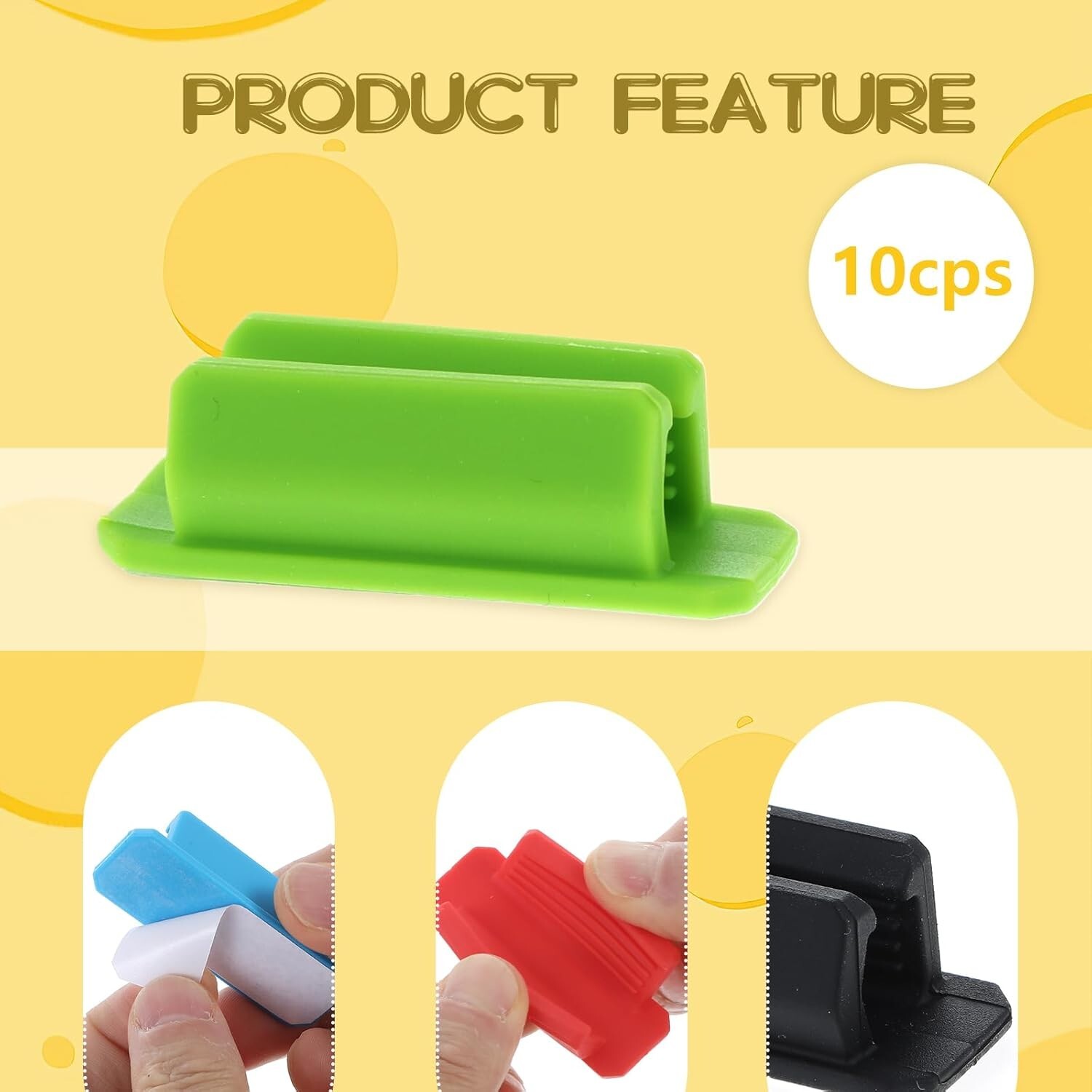 10PCS Adhesive Pen Holder Marker Holder Pencil Holder Colorful Soft Silicone