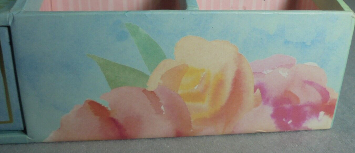 Ashland Decorative Box Office Desk Organizer Cardboard Letter Mail Clips Floral