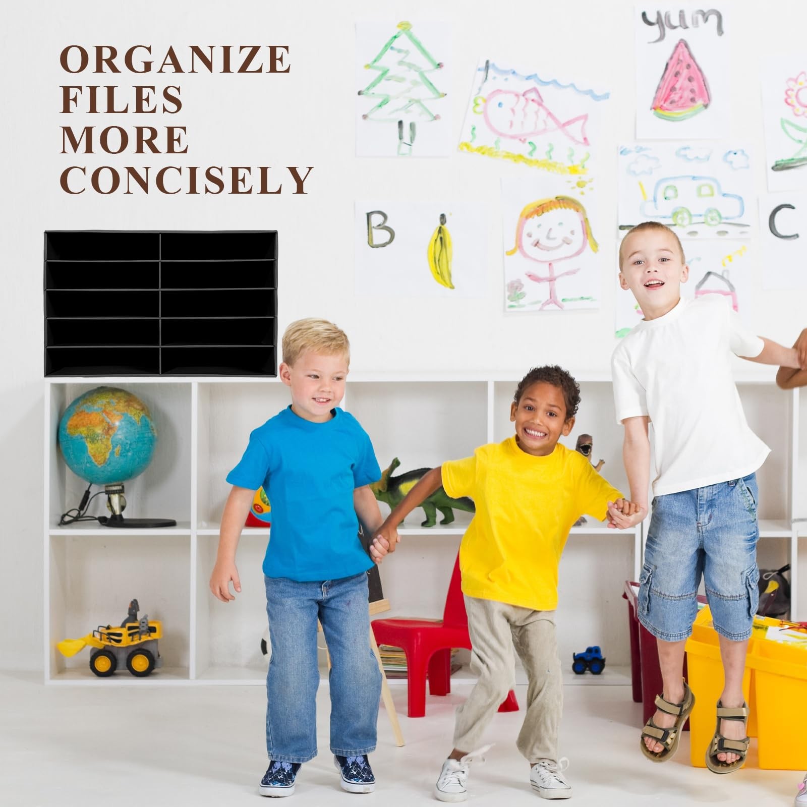4 Pieces Cardboard Paper Organizer, Classroom Mailboxes, Construction Paper S…