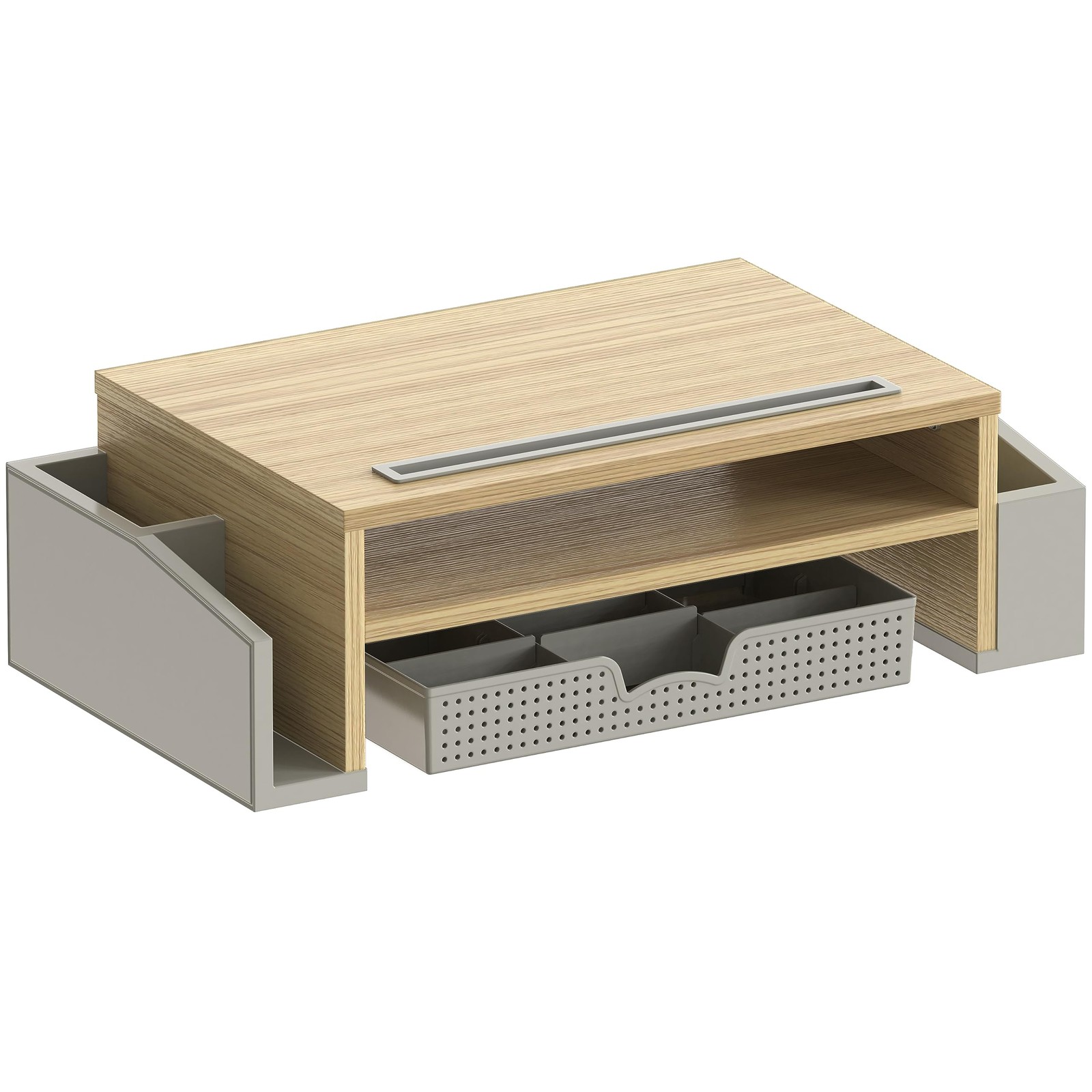 Simple Houseware Adjustable Desk Monitor Stand Riser with Organizer Tray