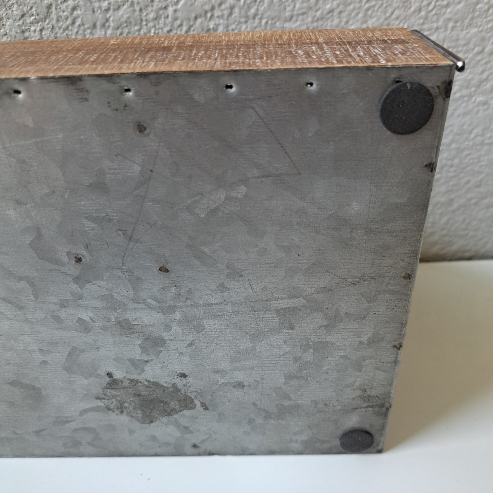 Galvanized Metal Desk Organizer Set- 3 pc. Rustic Mail Organizer For Desktop NEW