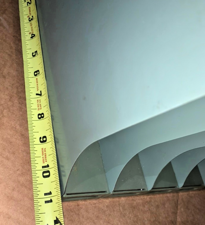 Vertical Heavy Duty Metal Grey 5 Slot Desk File Tray | Art Steel Co. NY, Vintage