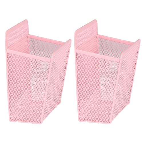 zeyce Magnetic Pencil Holder – Extra Strong Magnets 1 Basket 1 Pack Blush,Mesh