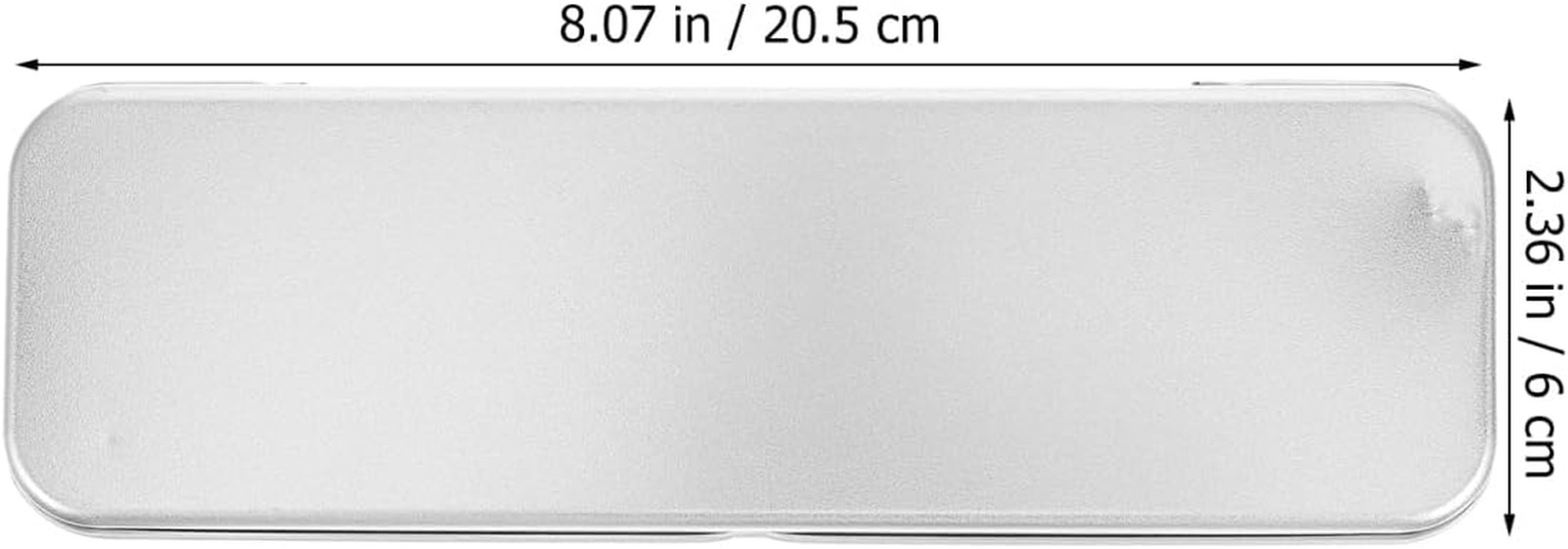 Metal Pencil Case 8 X 2 Inches Frosted Iron Tinplate Single-Layer Rectangular…