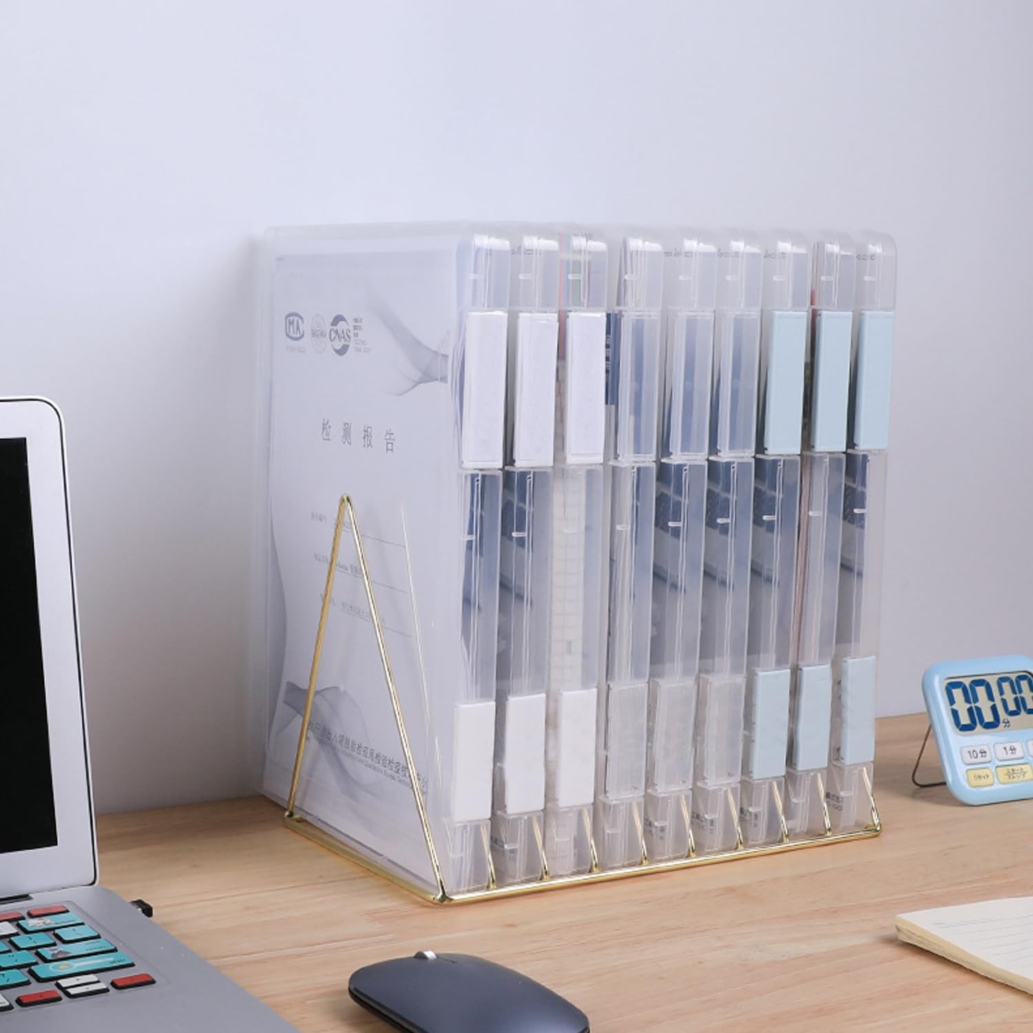 LonlyEagle 6 Pcs Clear A4 File Portable 12.5 x 9.45 x 0.94 inches, whie